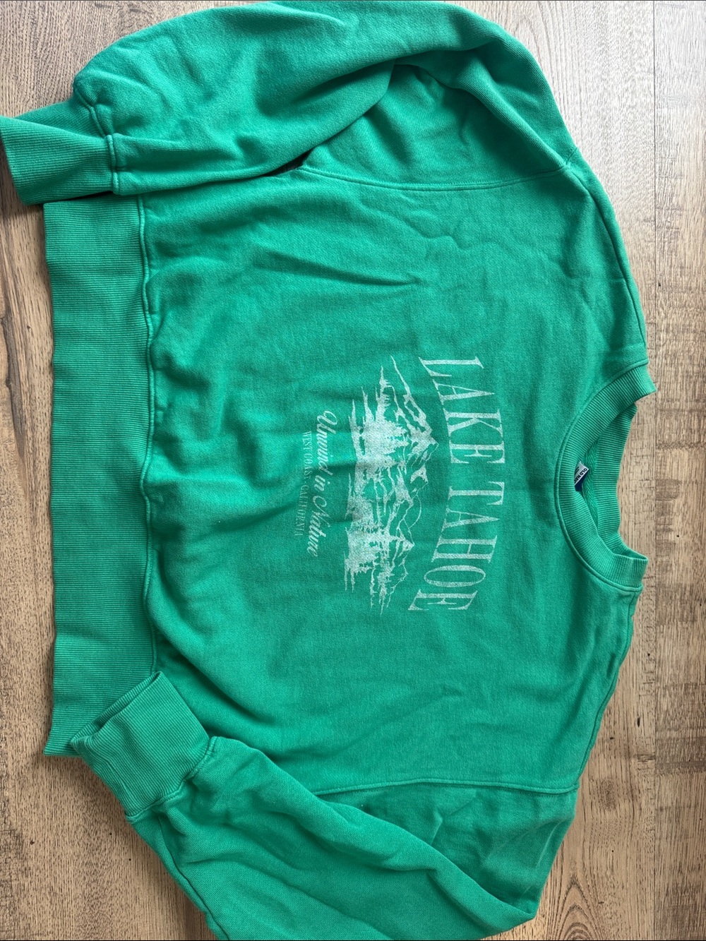 Old Navy Green Lake Tahoe Graphic Crewneck Sweatshirt
